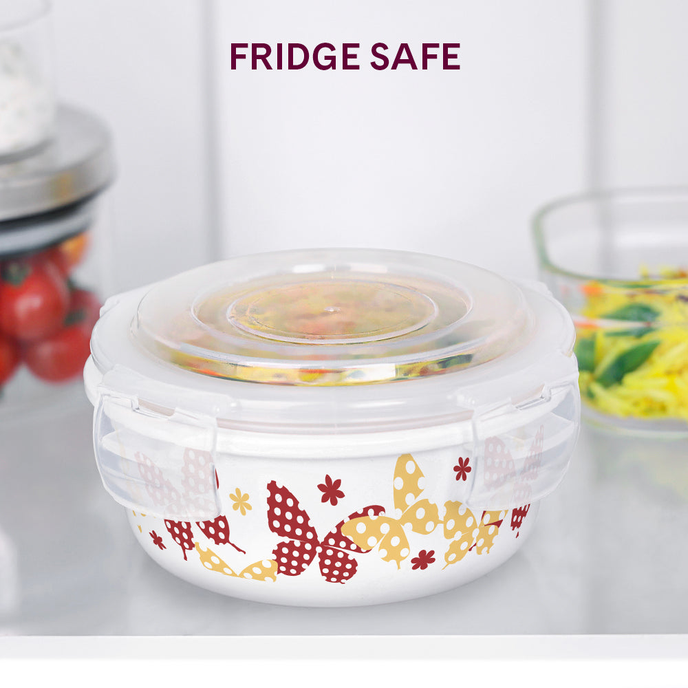 Larah By Borosil Veera Orange Klip N Store Storage Container 400 ml