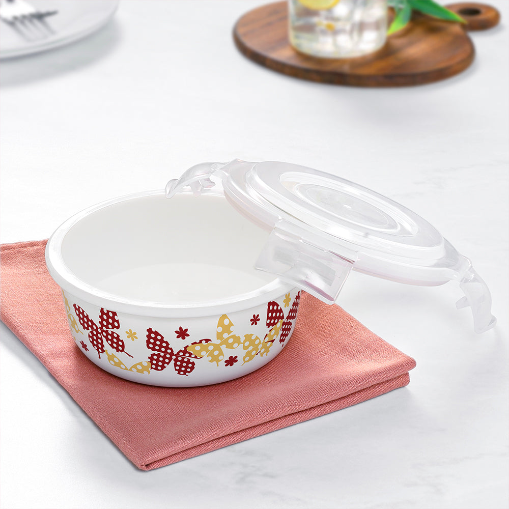 Larah By Borosil Veera Orange Klip N Store Storage Container 400 ml