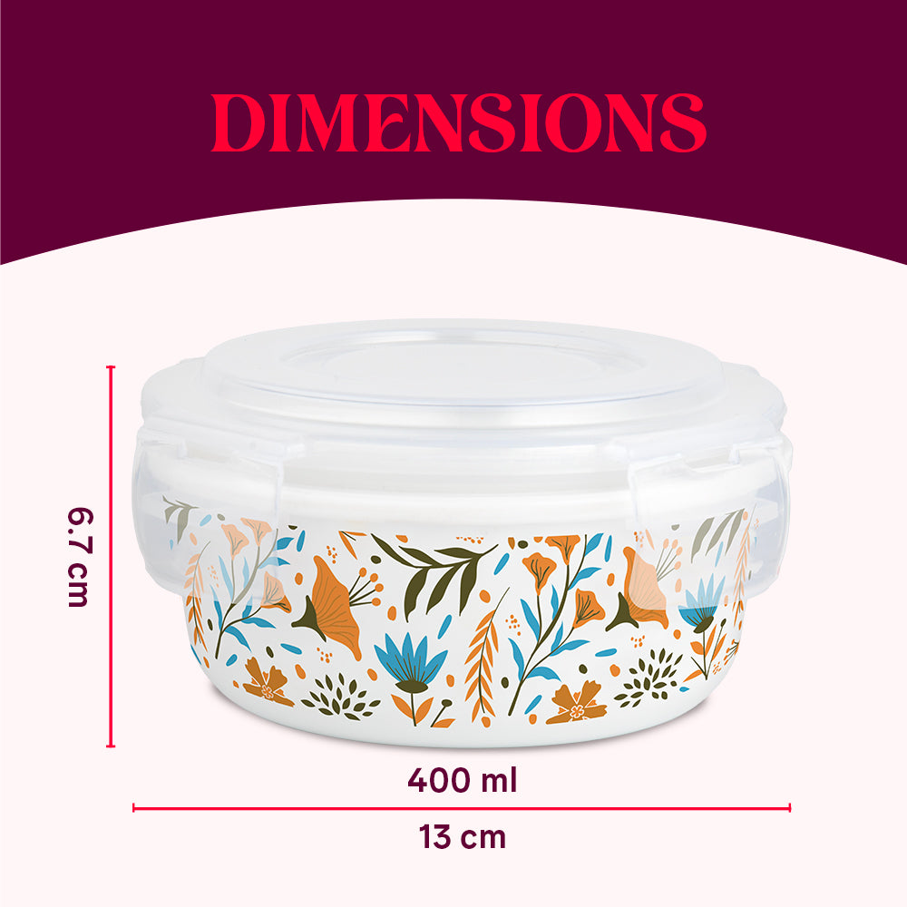 Larah By Borosil Ziva Sky Klip N Store Storage Container 400 ml