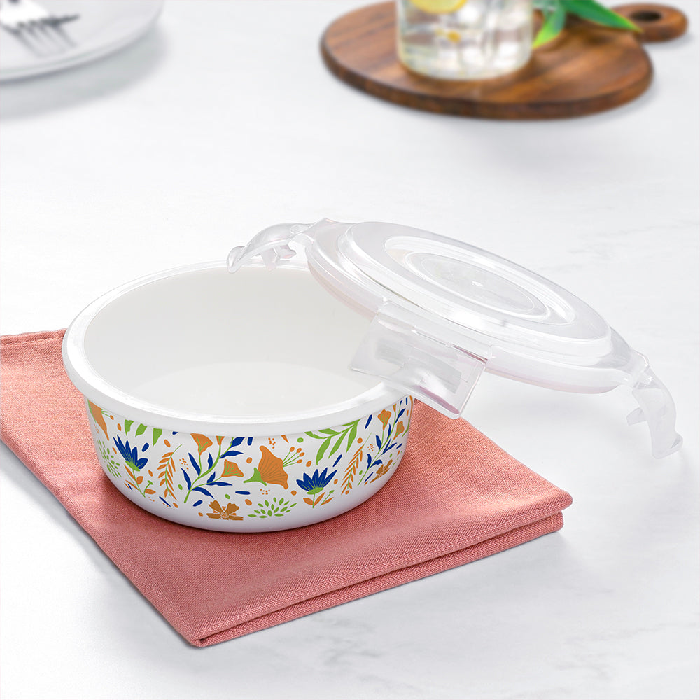 Larah By Borosil Ziva Navy Klip N Store Storage Container 400 ml