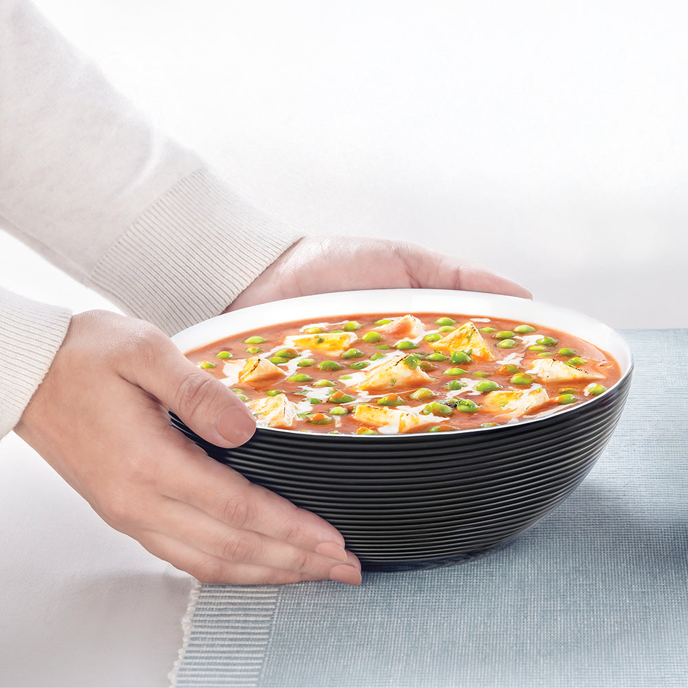 Larah by Borosil Black Serving Bowl 1.3 L