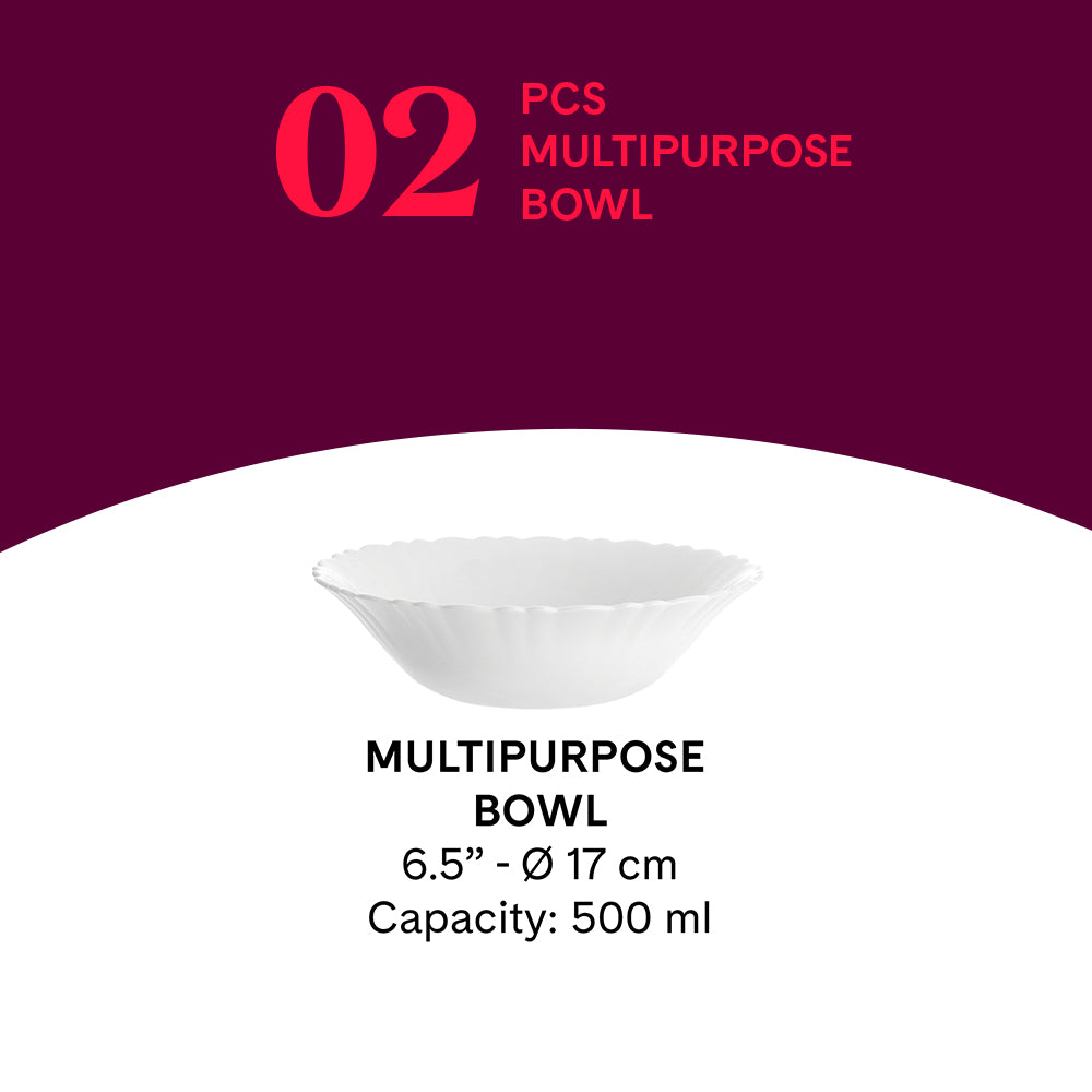 Larah by Borosil Nina Multipurpose Bowl 2 pc Set