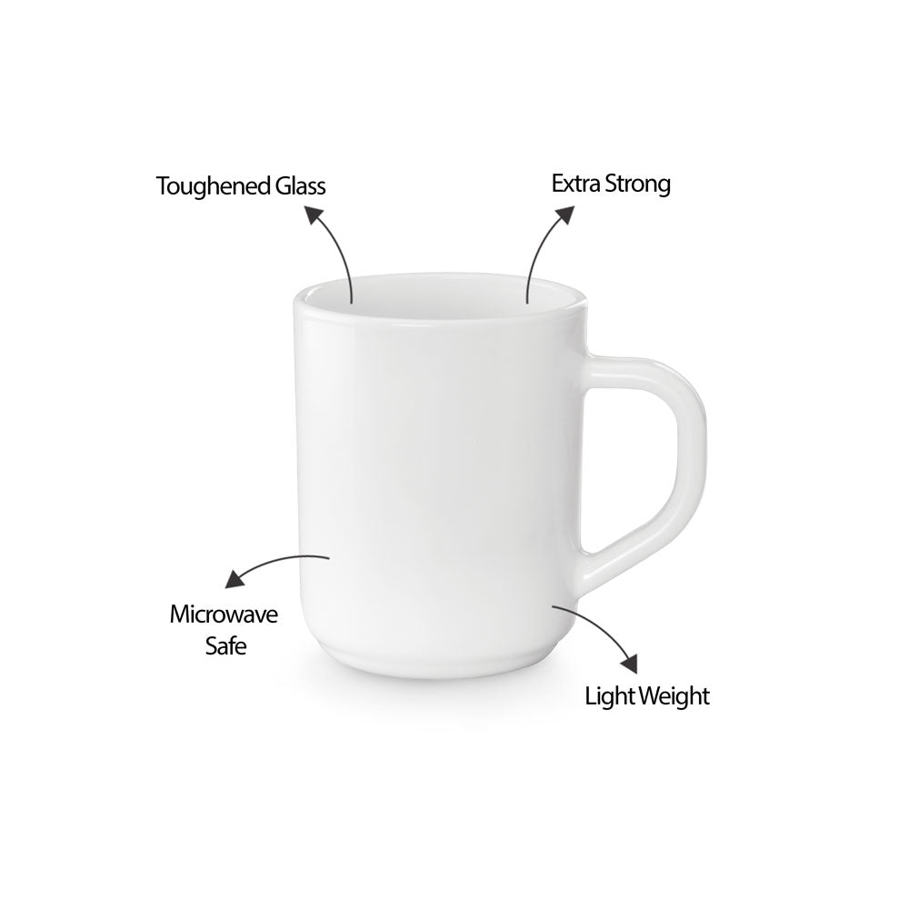 Larah Logo Opalware Mug Set