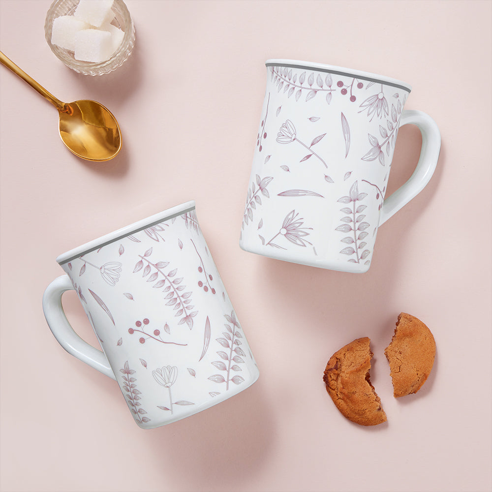 Larah By Borosil Grandeur Mug Set, 350 ml 350 ml x 2