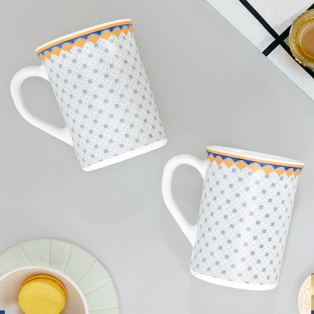 Larah By Borosil Kosmia Mug Set, 350 ml 350 ml x 2