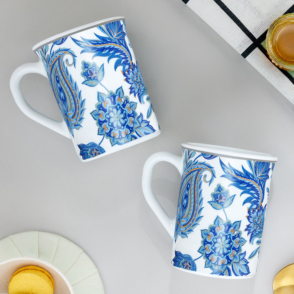 Larah By Borosil New Iris Mug Set, 350 ml 350 ml x 2