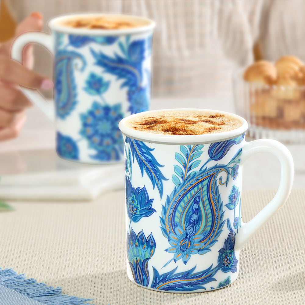 Larah By Borosil New Iris Mug Set, 350 ml 350 ml x 2