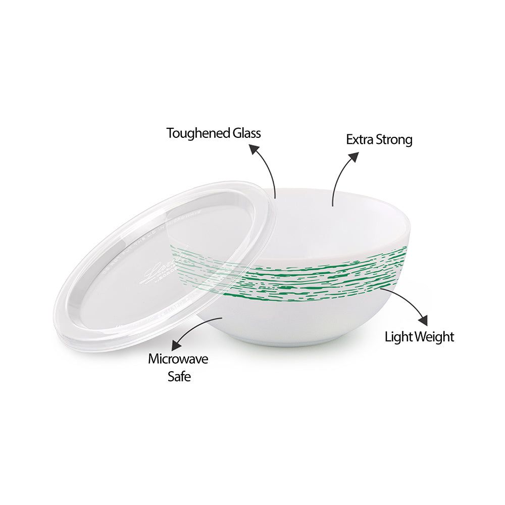 Larah by Borosil Green Nova Serve n Store 2 pc Set