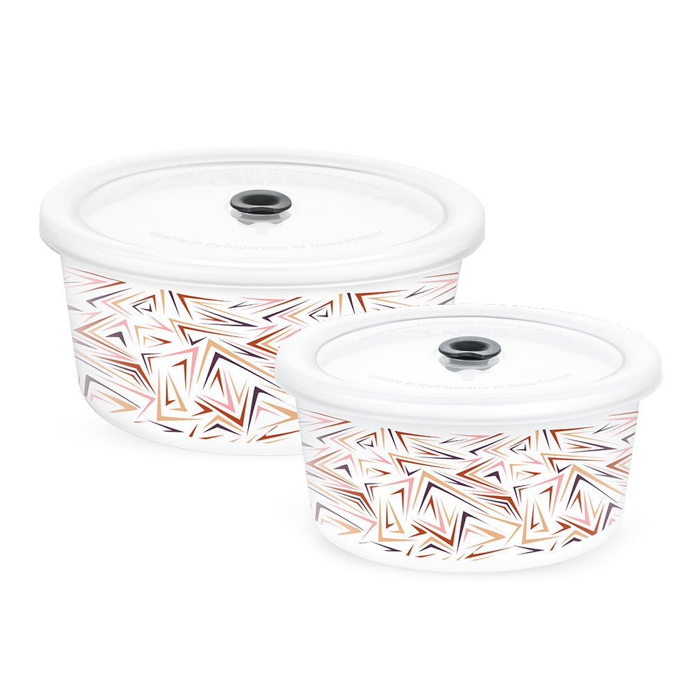 Larah By Borosil Comet Storage Bowl Set 1.2 L + 800 ml