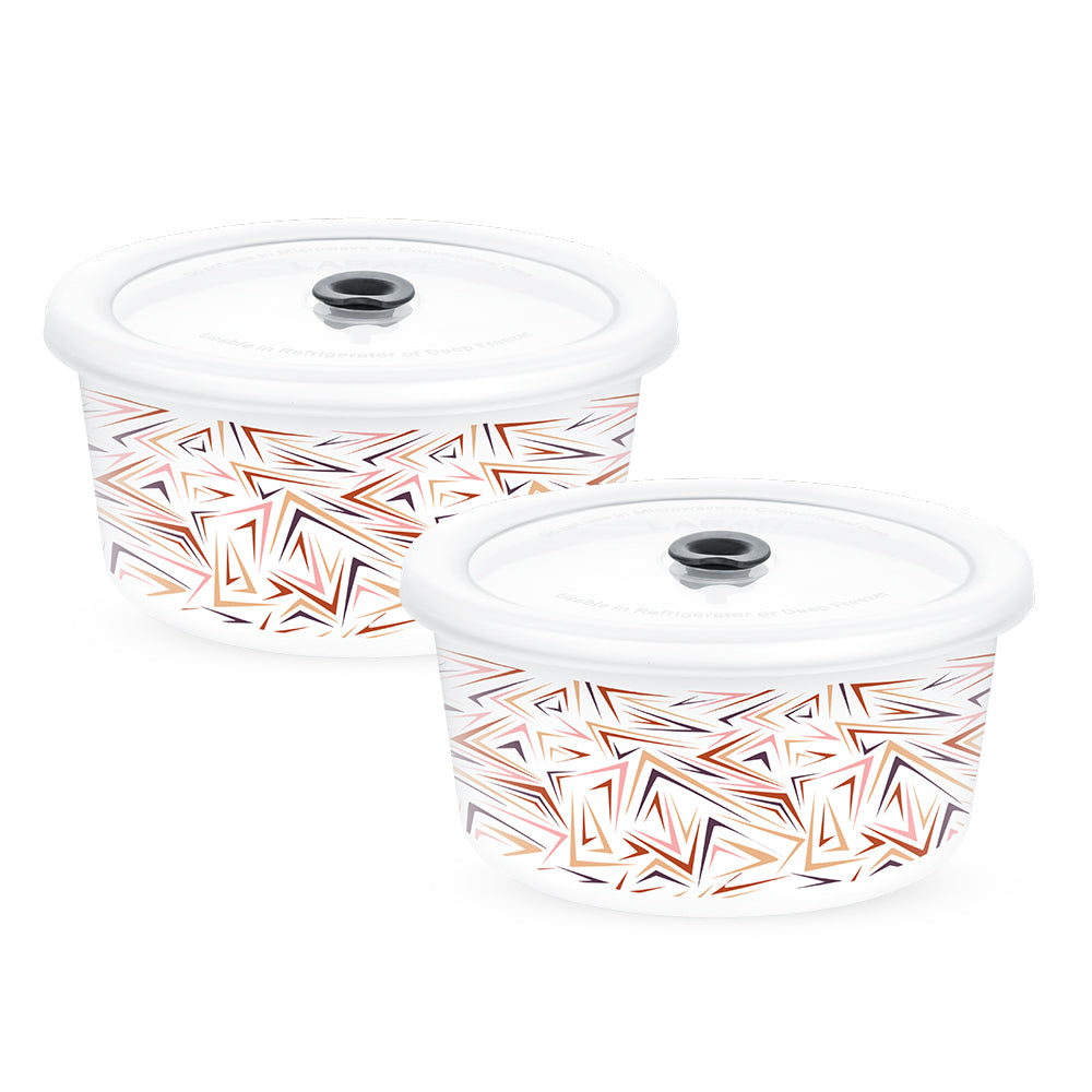 Larah By Borosil Comet Storage Bowl Set 800 ml x 2