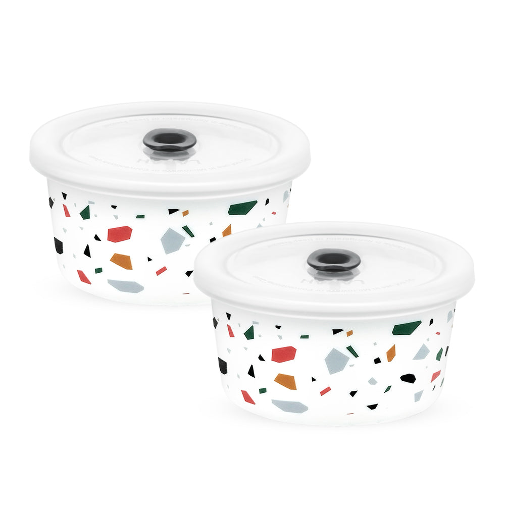Larah By Borosil Confetti Storage Bowl Set 400 ml x 2