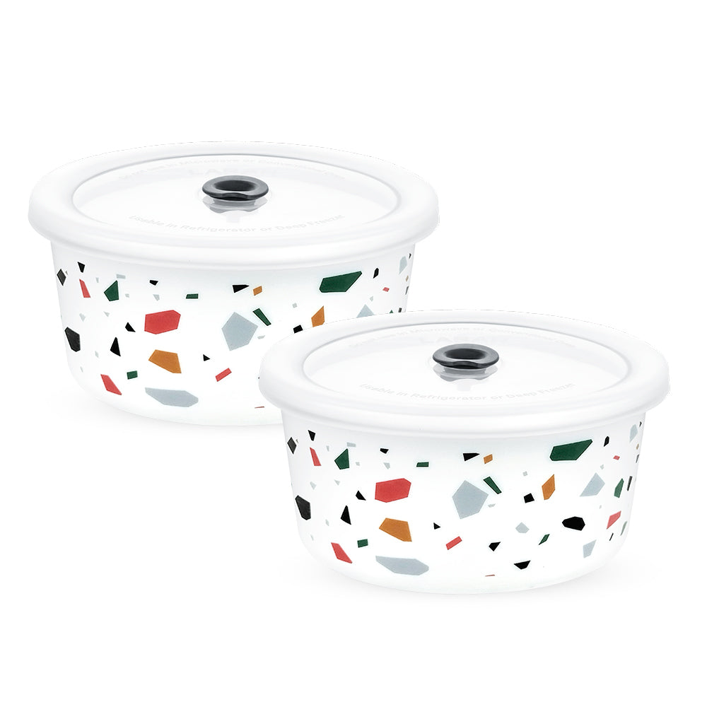 Larah By Borosil Confetti Storage Bowl Set 800 ml x 2