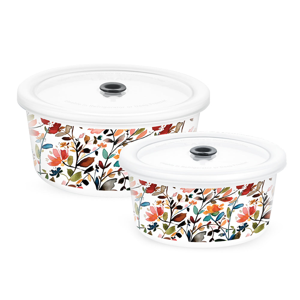 Larah By Borosil Lupin Storage Bowl Set 1.2 L + 800 ml