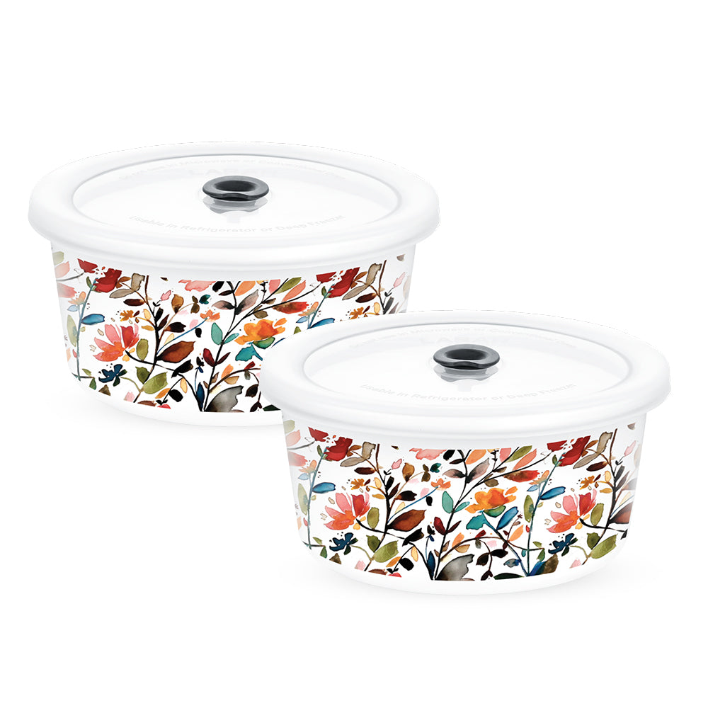 Larah By Borosil Lupin Storage Bowl Set 800 ml x 2