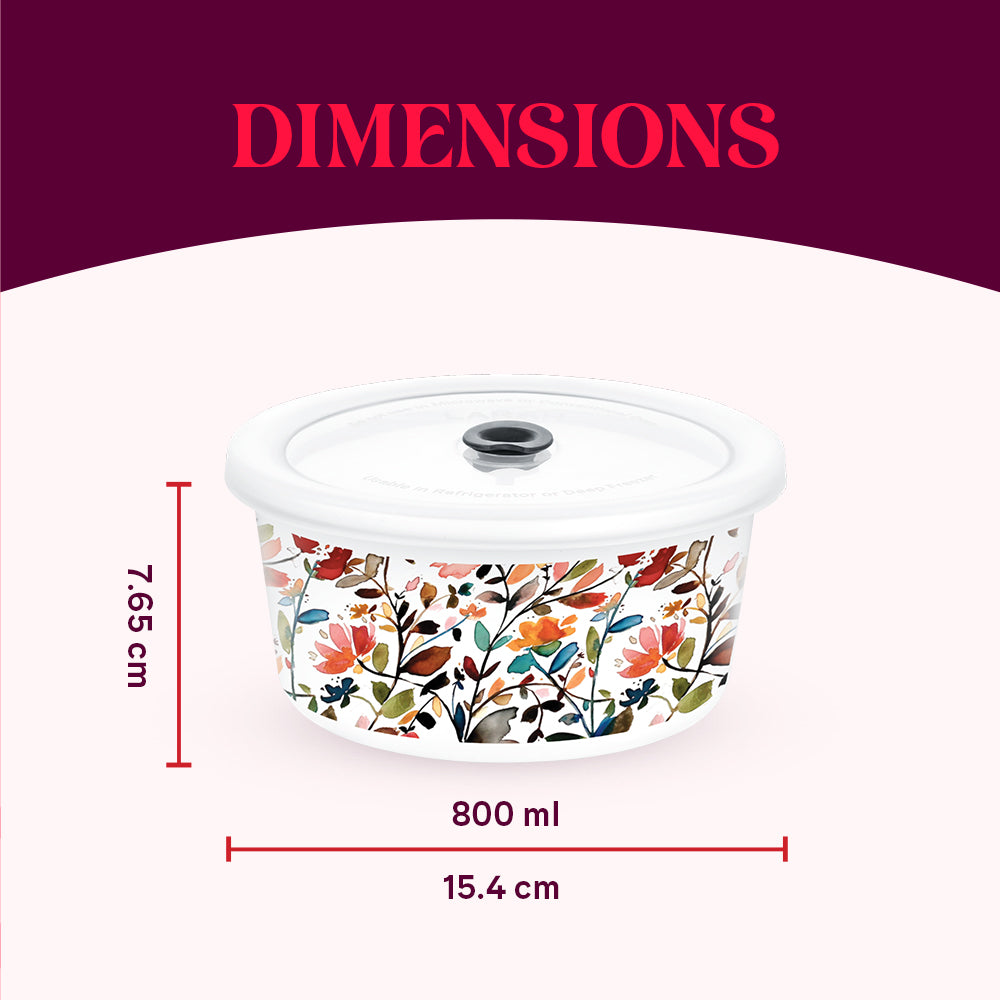 Larah By Borosil Lupin Storage Bowl Set 800 ml x 2