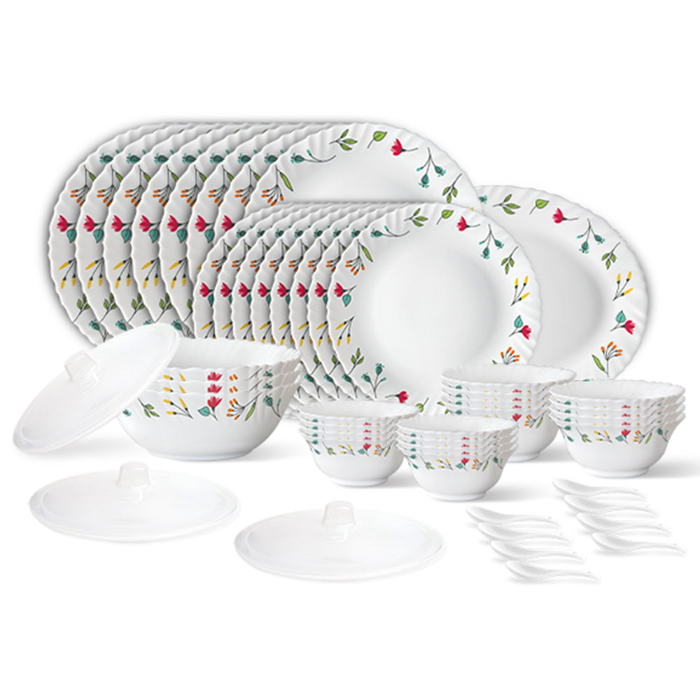 Larah by Borosil, Minerva Dinner Set 44 pc Set: Serves 8