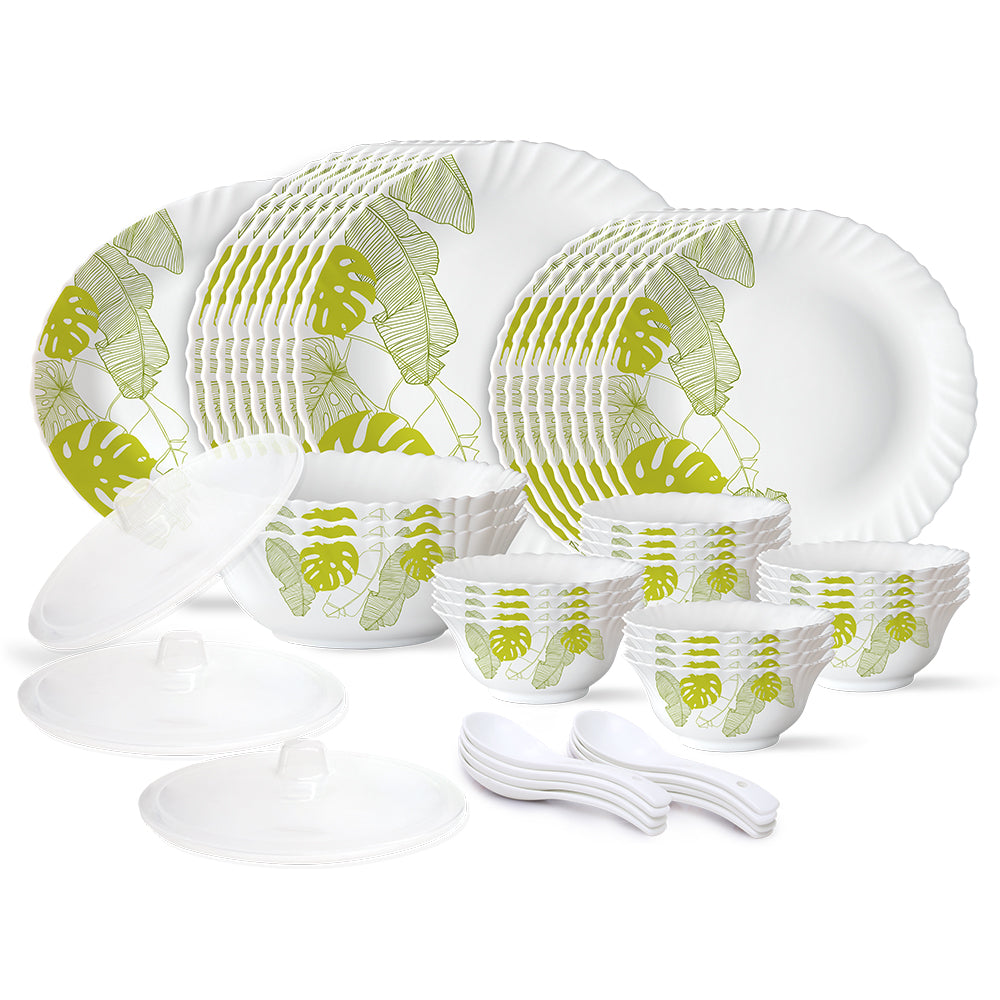 Larah by Borosil, Tropical Dinner Set 44 pc Set: Serves 8