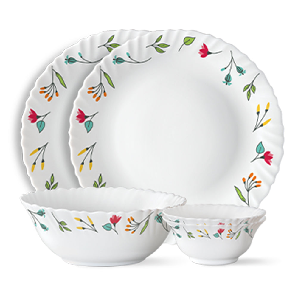Larah by Borosil, Minerva Dinner Set 5 pc Set: Serves 2