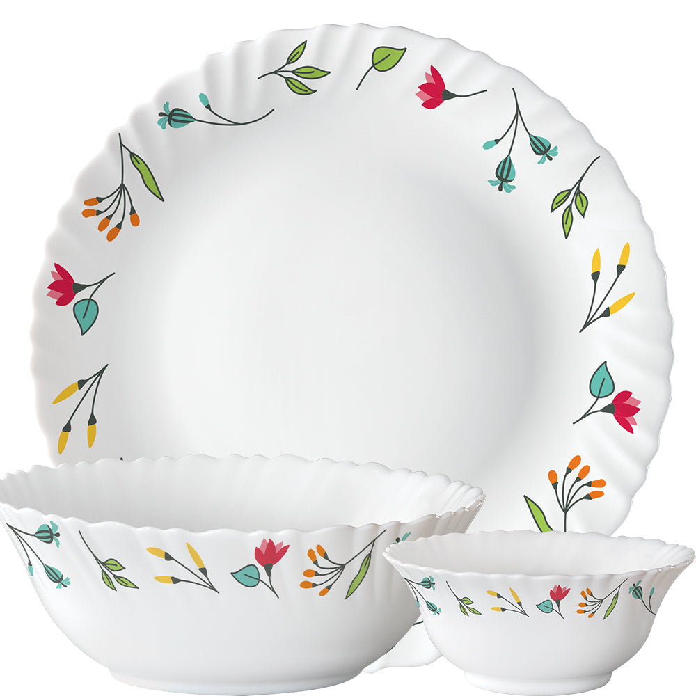 Larah by Borosil, Minerva Dinner Set 5 pc Set: Serves 2