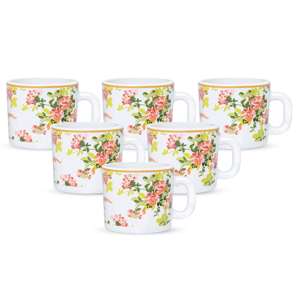 Larah By Borosil Amora Mug Set, 100 ml 100 ml x 6