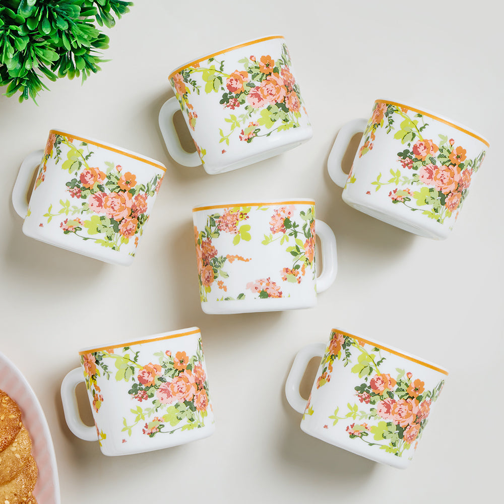 Larah By Borosil Amora Mug Set, 100 ml 100 ml x 6