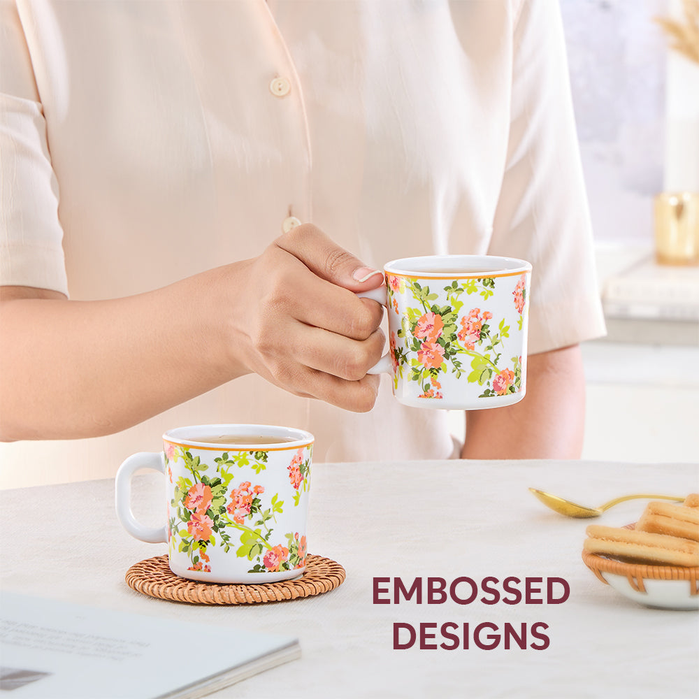 Larah By Borosil Amora Mug Set, 180 ml 180 ml x 6