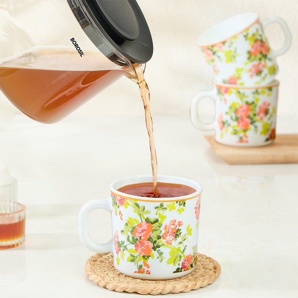 Larah By Borosil Amora Mug Set, 180 ml 180 ml x 6