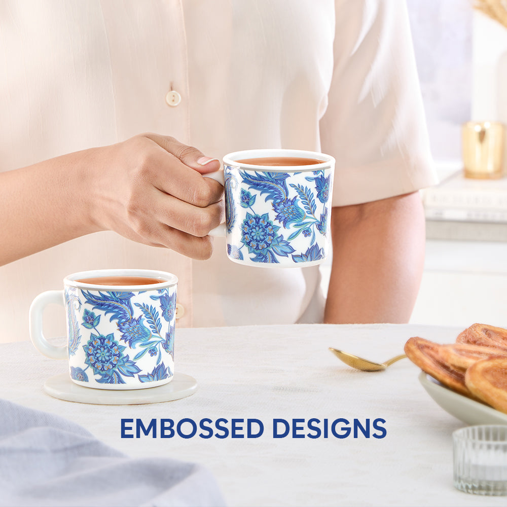 Larah By Borosil New Iris Mug Set, 180 ml 180 ml x 6