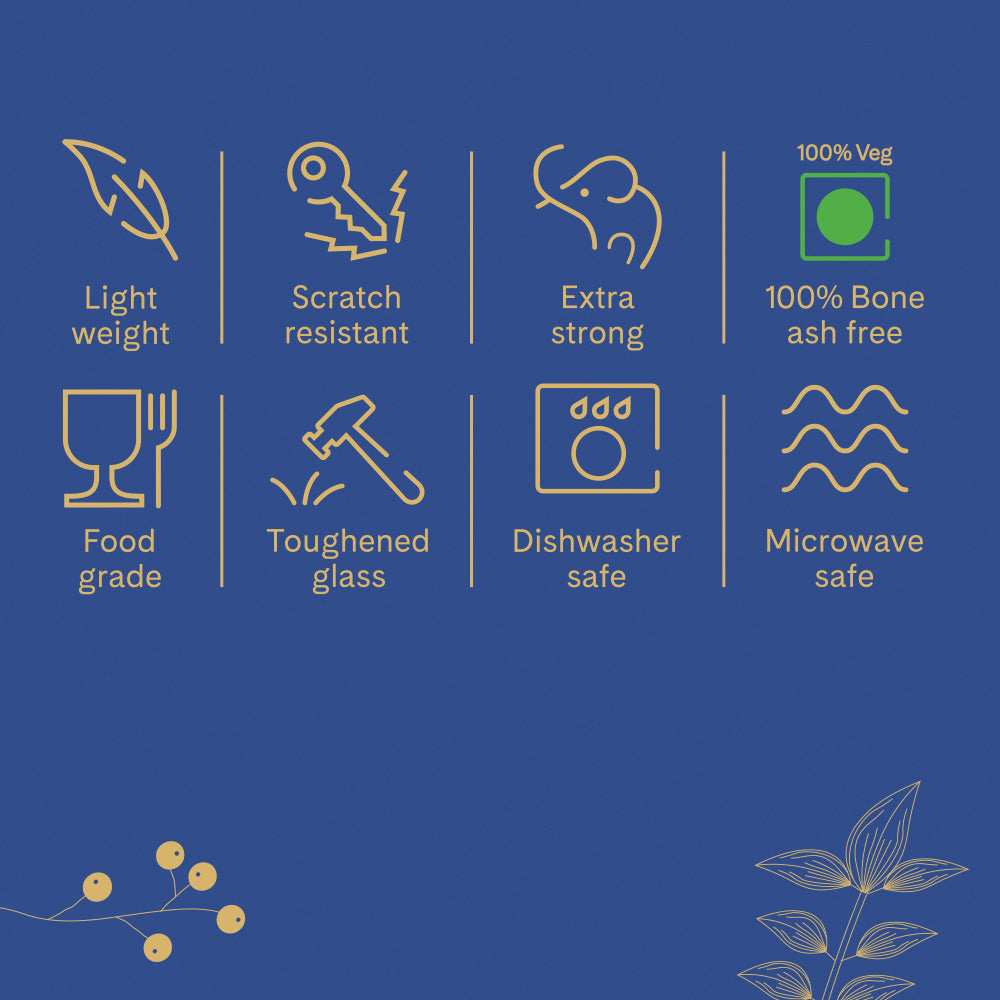 Larah By Borosil New Iris Mug Set, 180 ml 180 ml x 6