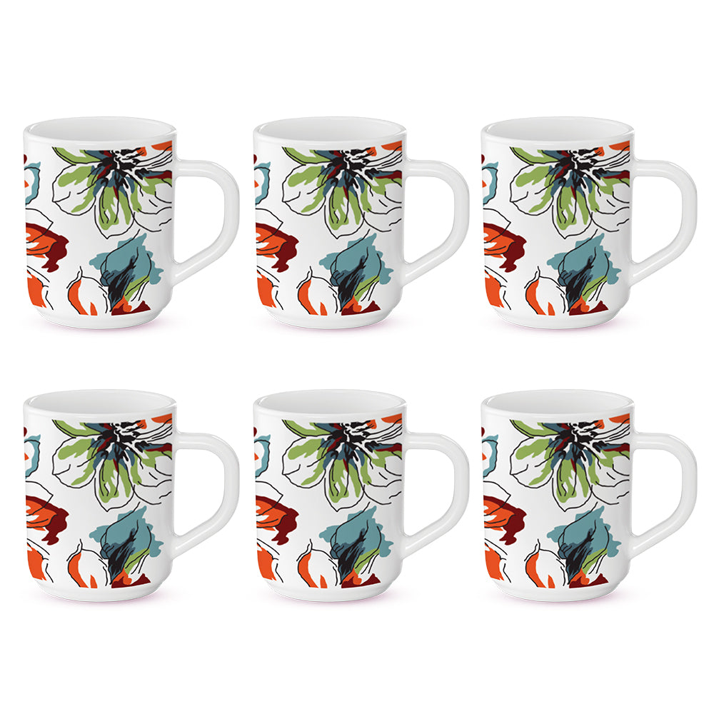 Larah by Borosil Bali Mug Set 240 ml x 6