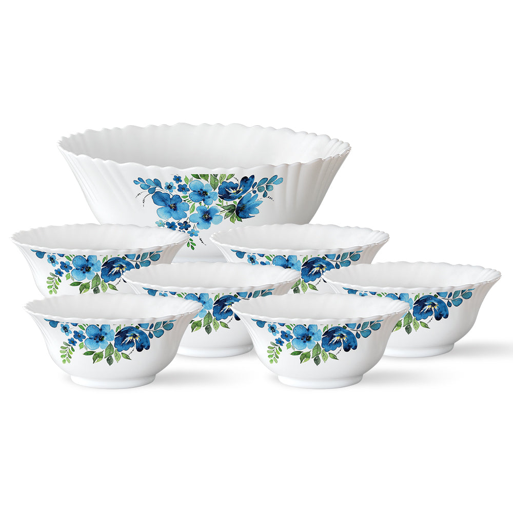 Larah by Borosil Pansy Pudding Set 7 pc Set (Large)