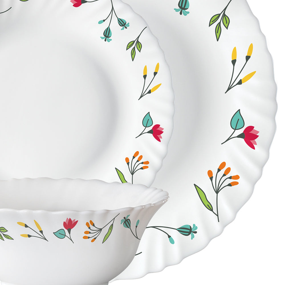 Larah by Borosil, Minerva Dinner Set 44 pc Set: Serves 8 (Option 2)