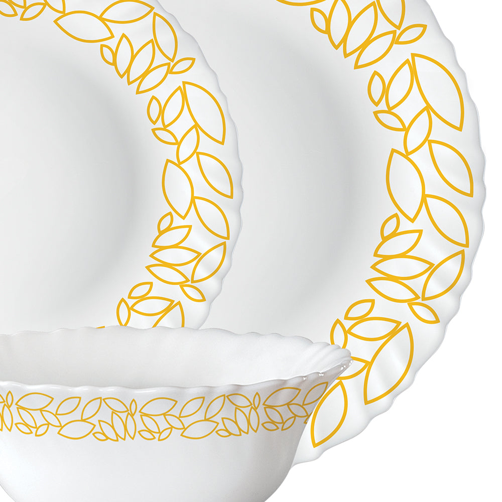 Larah by Borosil, Radiant Dinner Set 17 pc Set: Serves 4