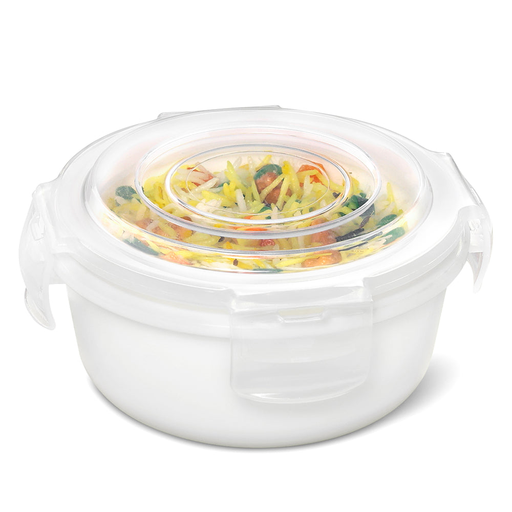 Larah By Borosil White Klip N Store Storage Container 400 ml