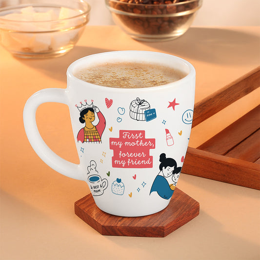 Larah by Borosil First My Mother Forever My Friend, Coffee Mug, 390 ml