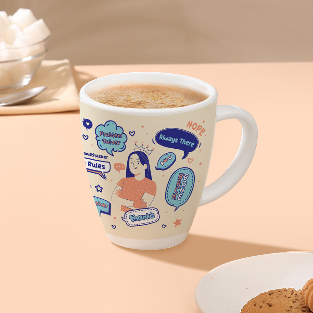 Larah by Borosil My Mother is My Back Bone, Coffee Mug, 390 ml