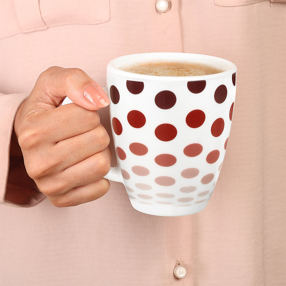 Larah by Borosil Polka Red Mug 390 ml