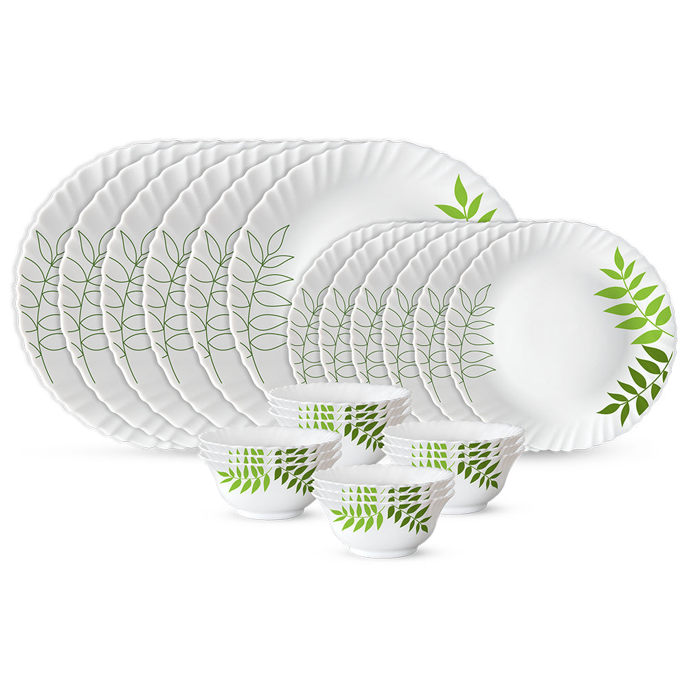Larah by Borosil, Lush Dinner Set 24 pc Set: Serves 6