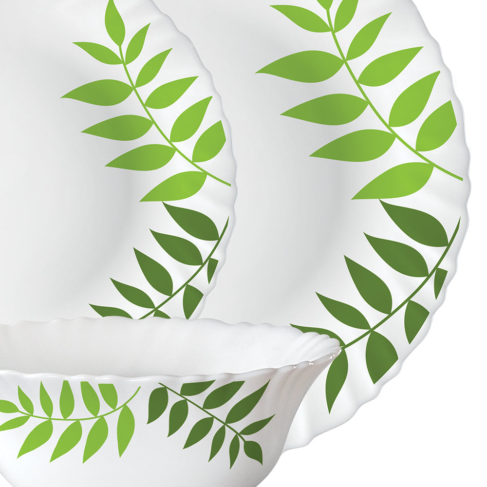 Larah by Borosil, Lush Dinner Set 24 pc Set: Serves 6