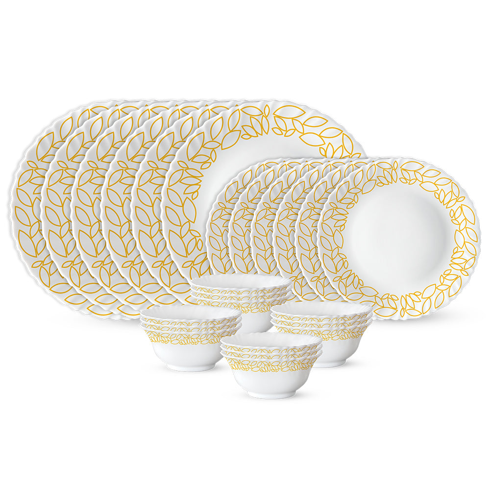 Larah by Borosil, Radiant Dinner Set 24 pc Set: Serves 6