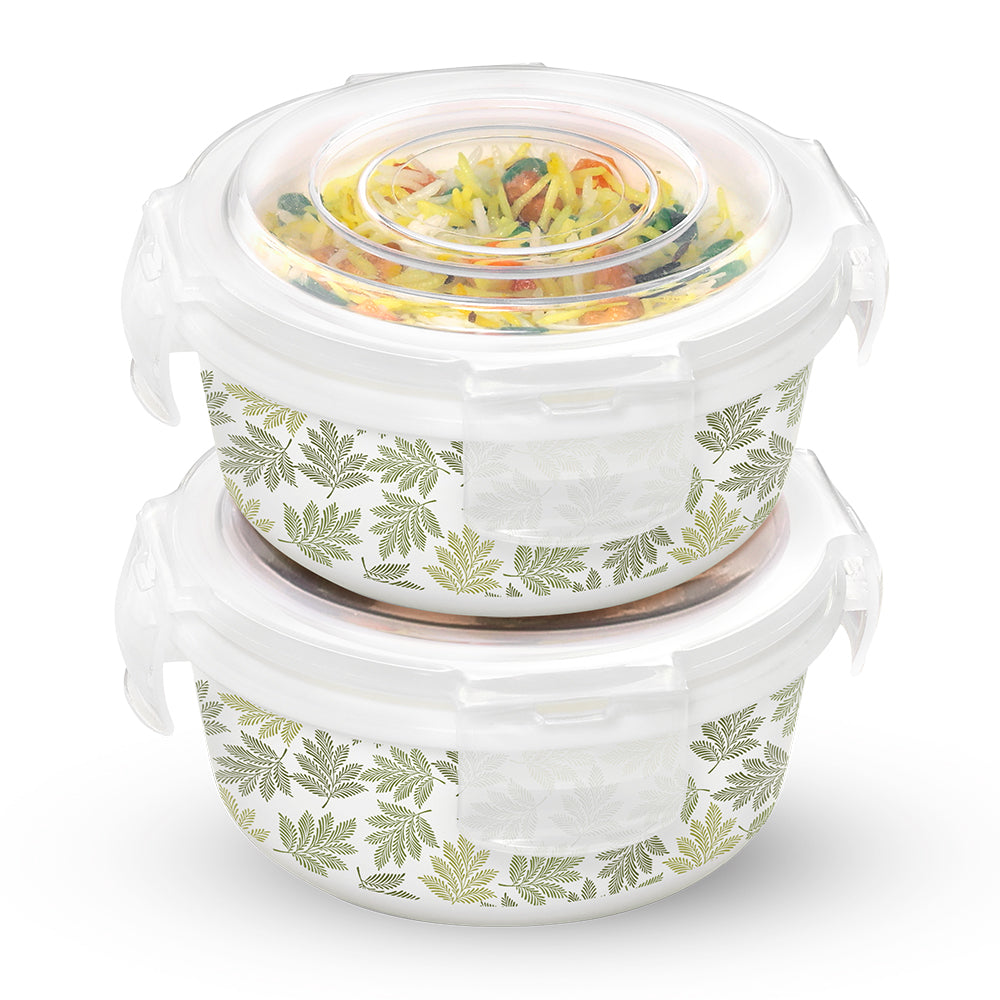 Larah By Borosil Maria Klip N Store Storage Container 400 ml x 2