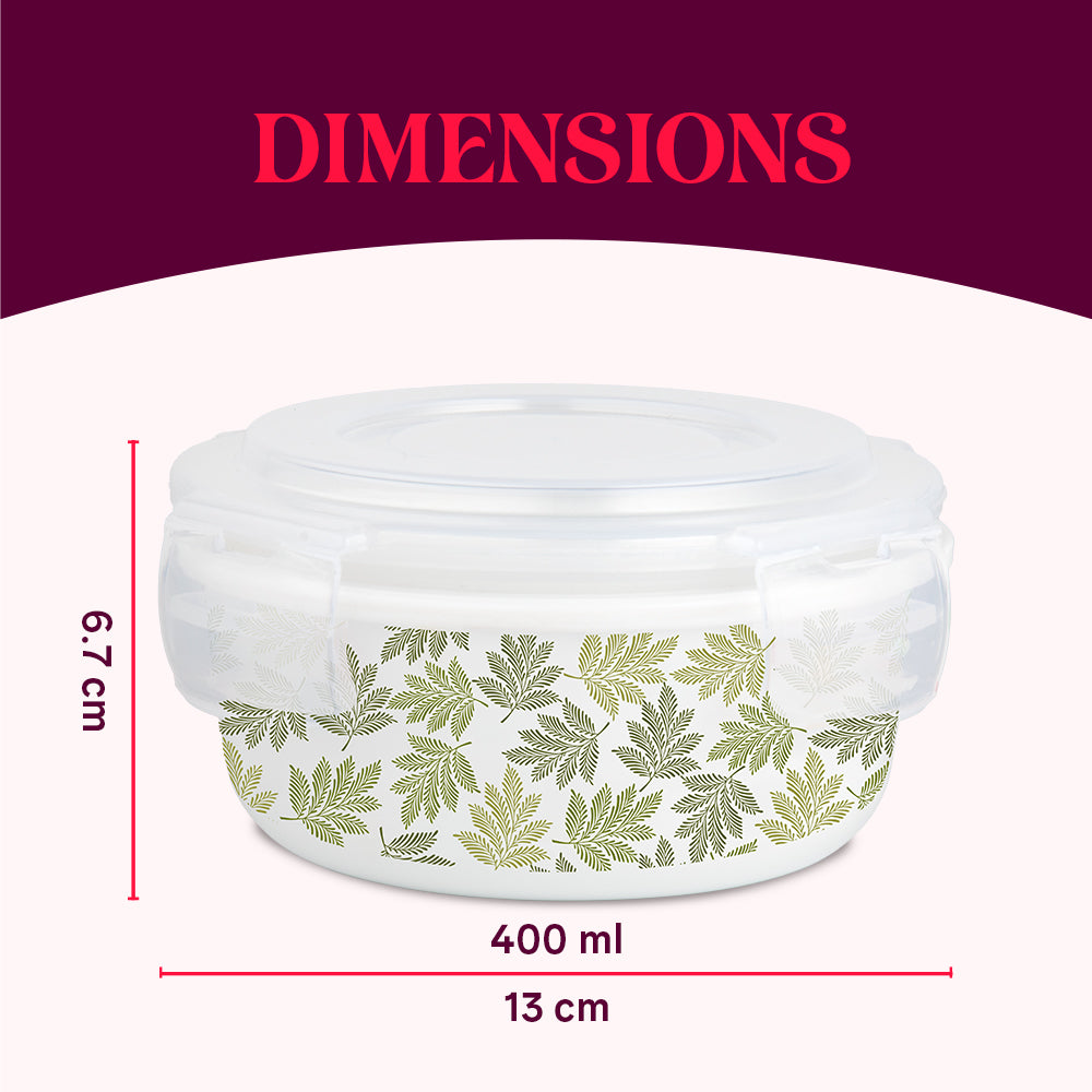 Larah By Borosil Maria Klip N Store Storage Container 400 ml x 2