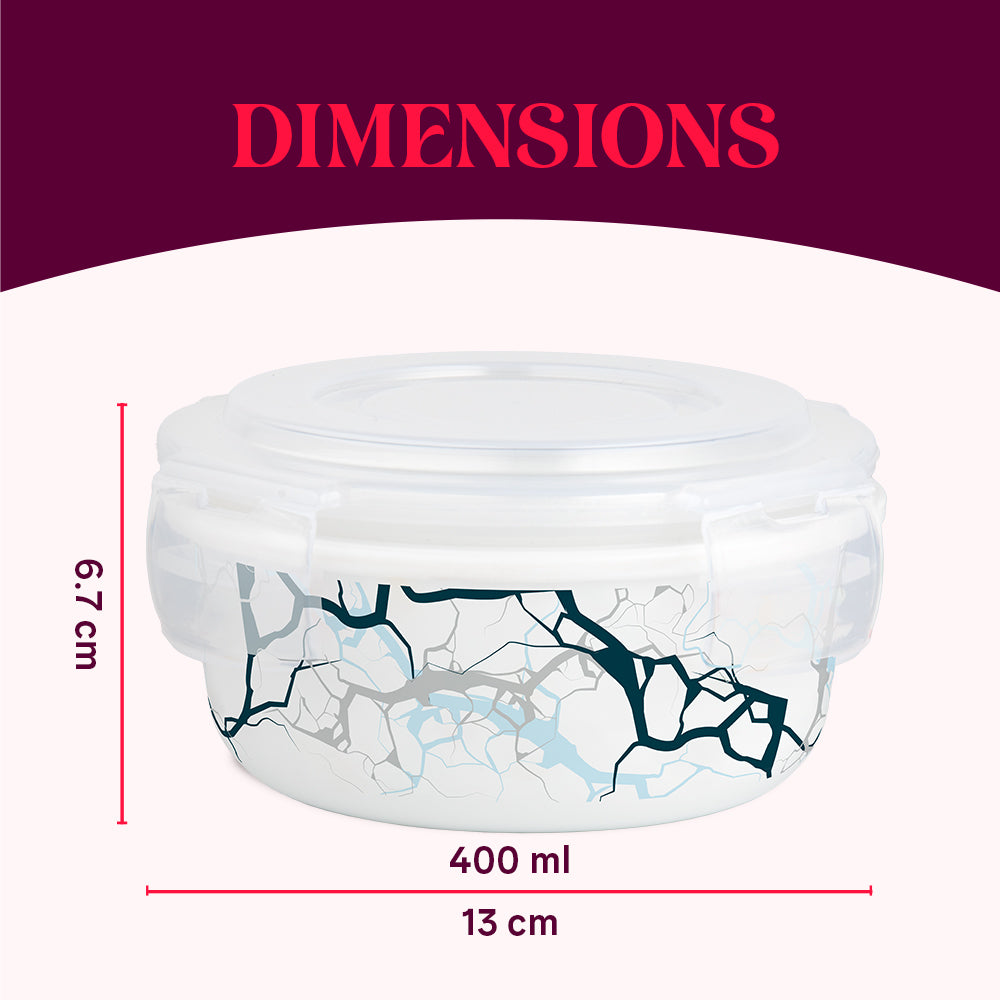Larah By Borosil Sara Klip N Store Storage Container 400 ml x 2