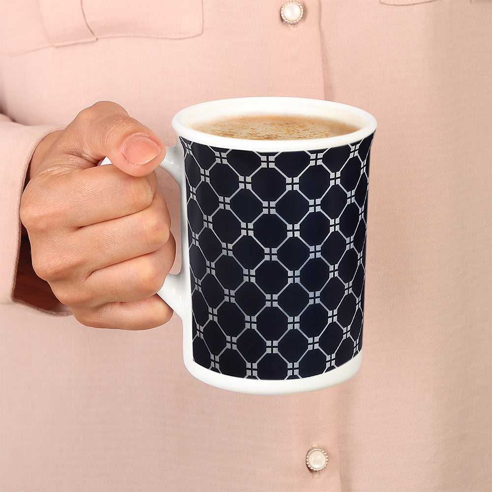 Larah By Borosil Kazak White Mug Set 350 ml x 2