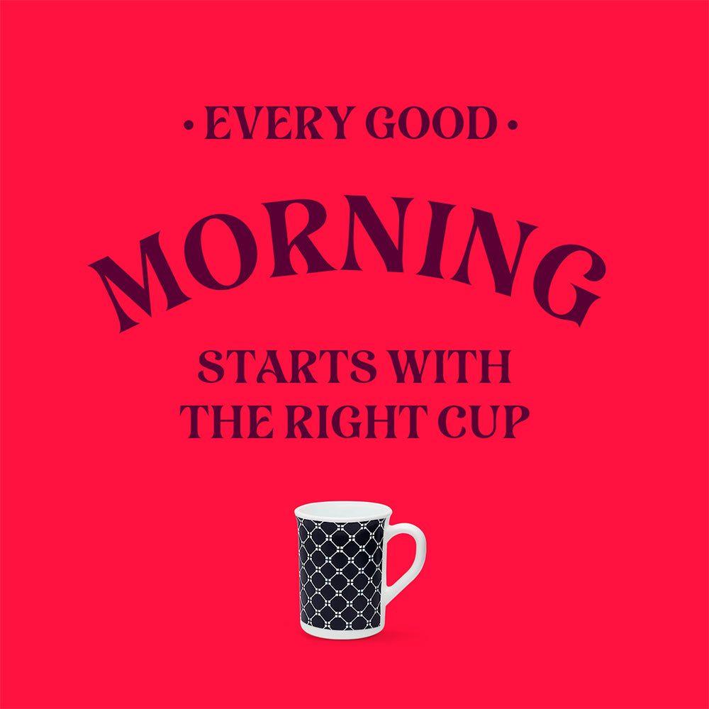 Larah By Borosil Kazak White Mug Set 350 ml x 2