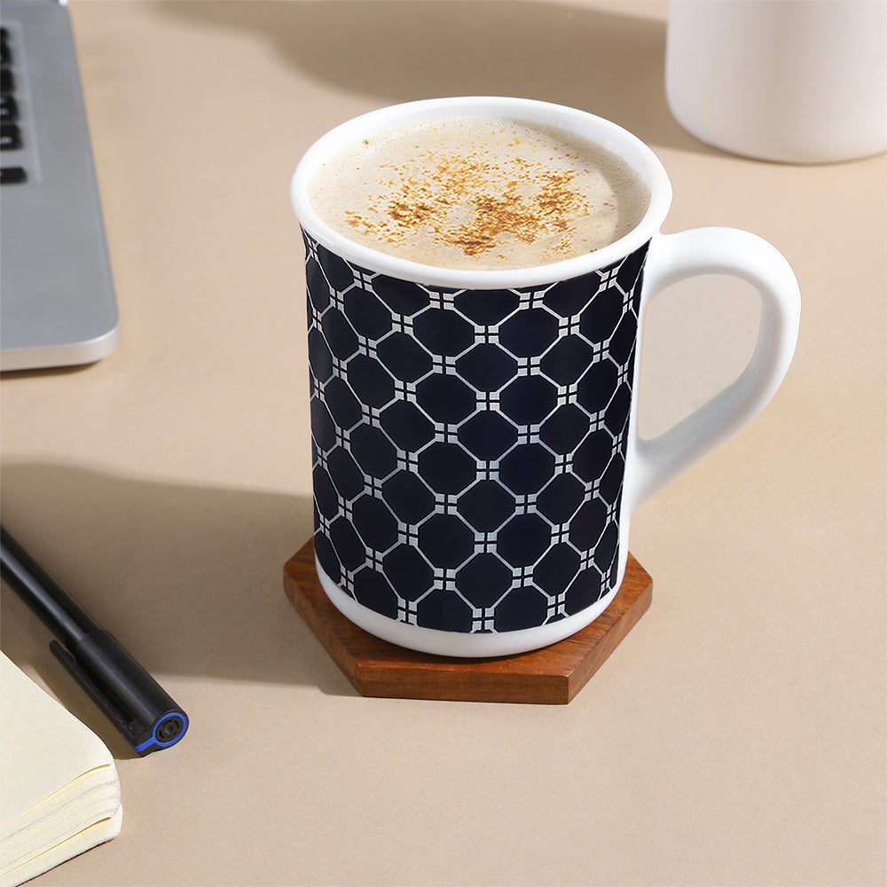 Larah By Borosil Kazak White Mug Set 350 ml x 2