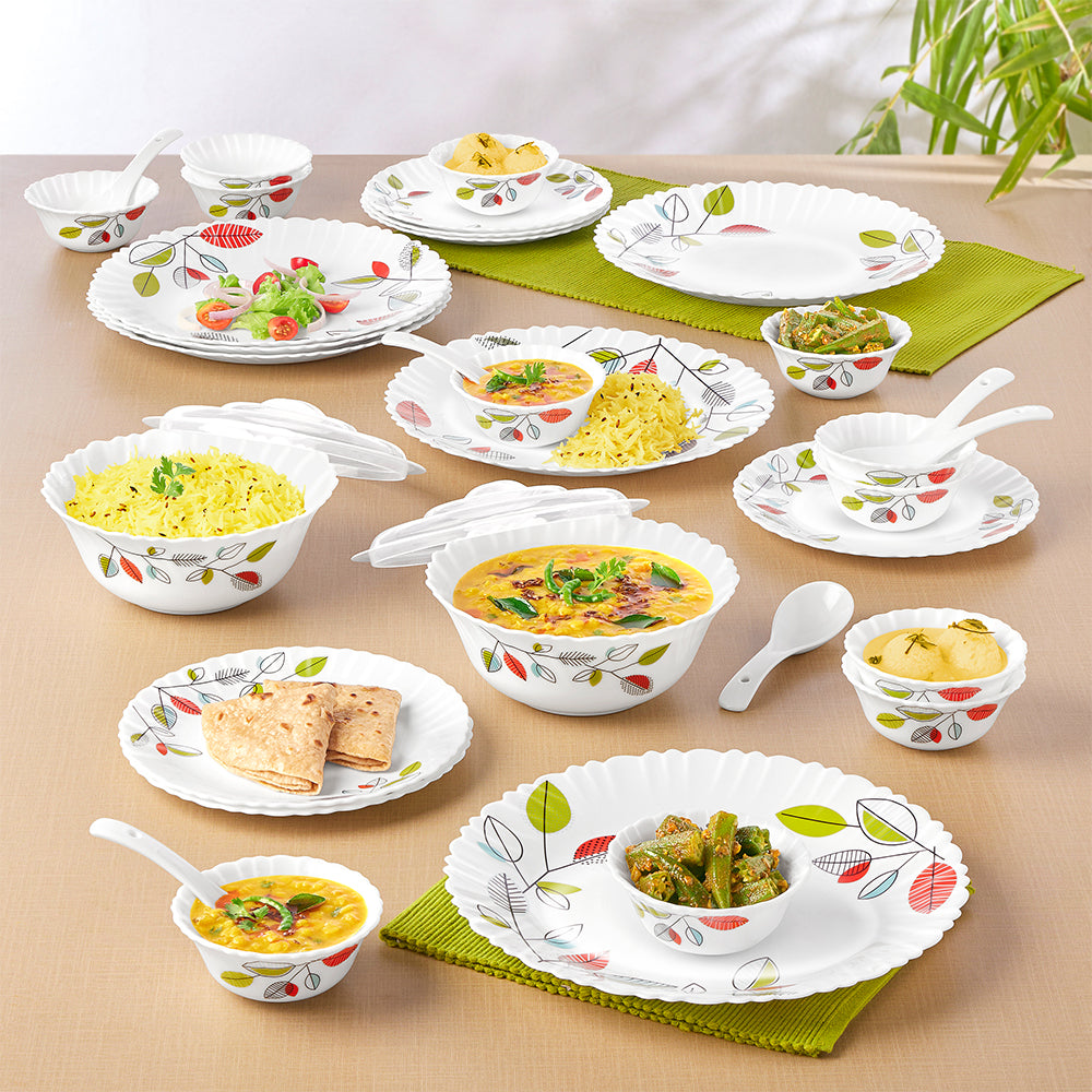 Larah by Borosil, Astra Dinner Set 34 pc Set: Serves 6