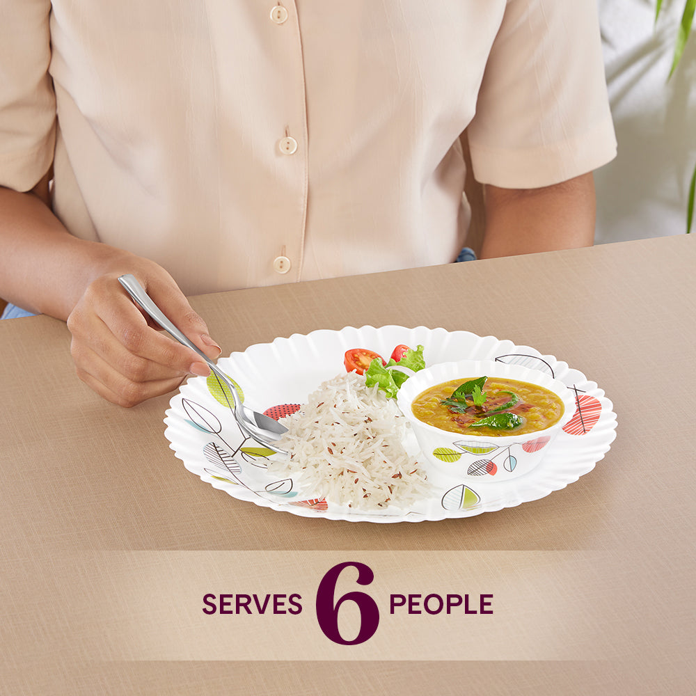 Larah by Borosil, Astra Dinner Set 34 pc Set: Serves 6