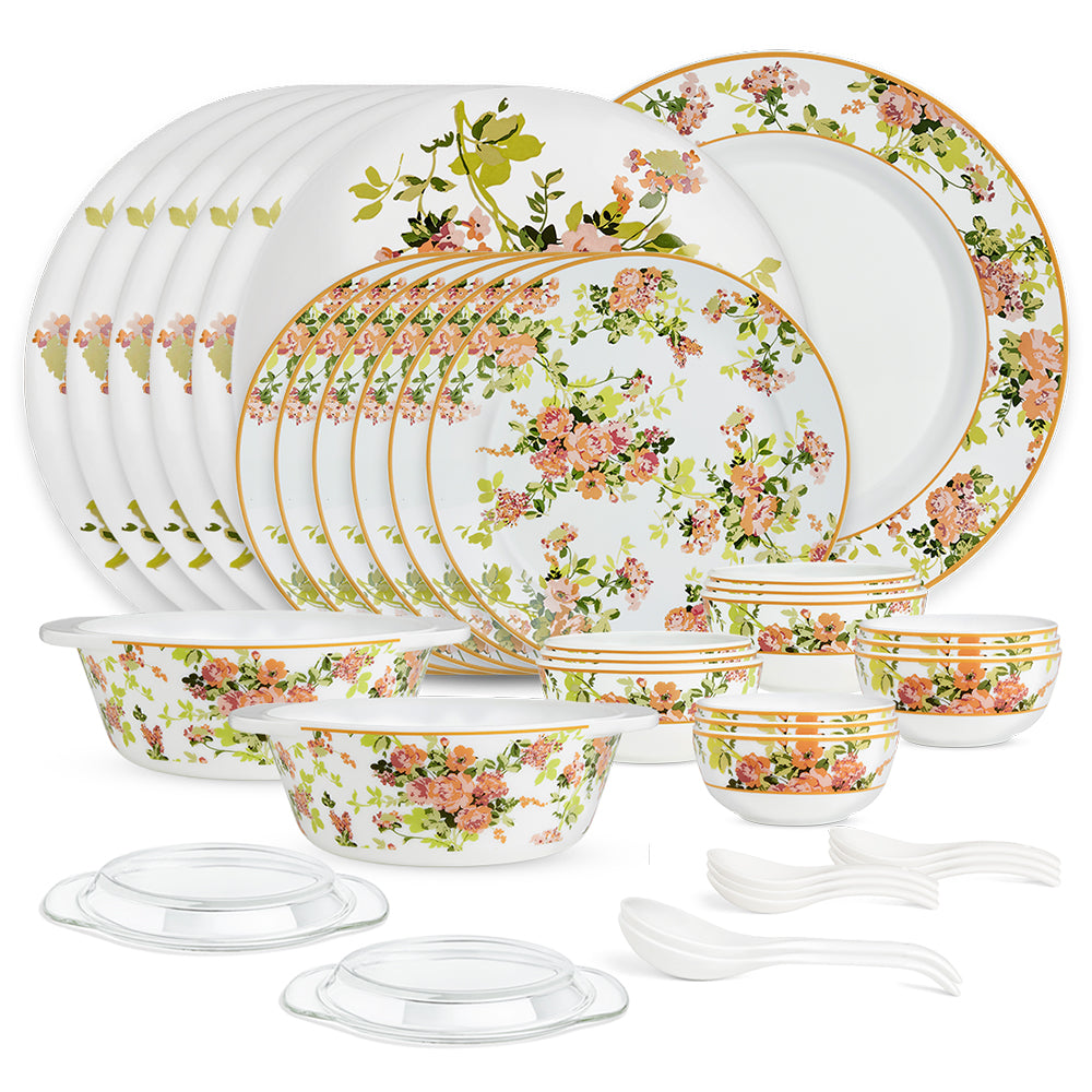 Larah By Borosil Amora Dinner Set, 37 pc