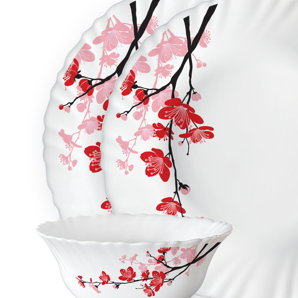 Larah by Borosil Alina 44 pc Dinner Set 44 pc Set: Serves 6